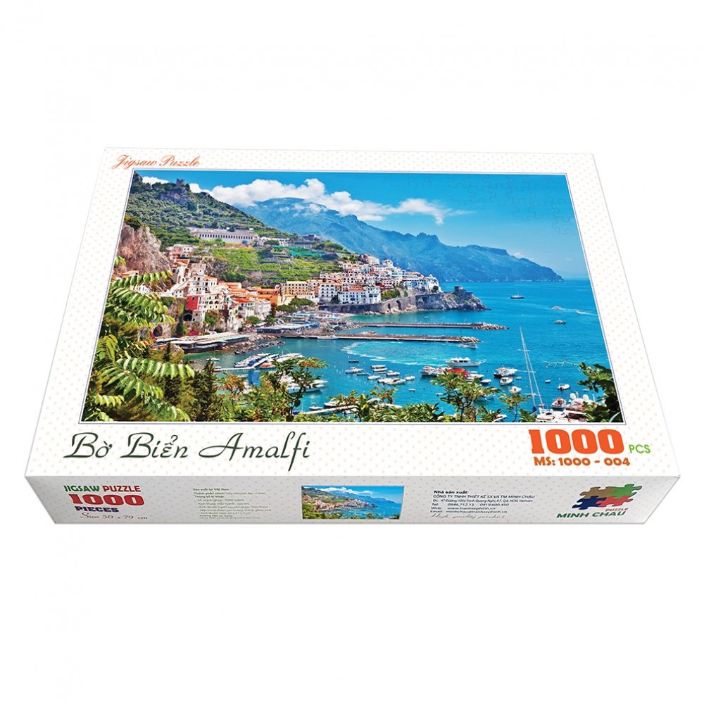 Bộ tranh xếp hình cao cấp 1000 mảnh ghép – Bờ Biển Amalfi, Ý