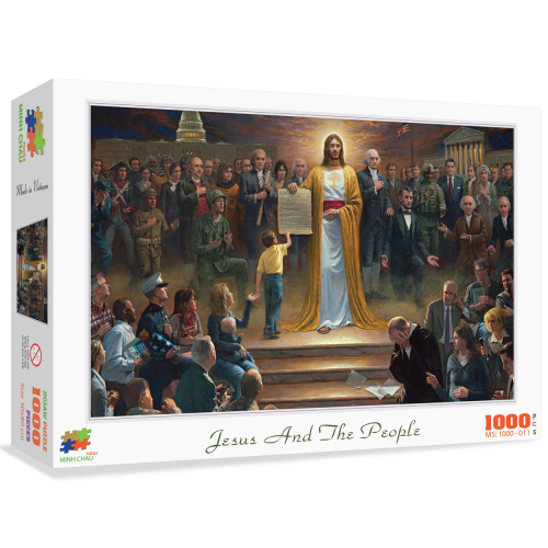 Bộ Tranh Xếp Hình Minh Châu 1000 Mảnh – Jesus And The People (Kích Thước 50x80cm)