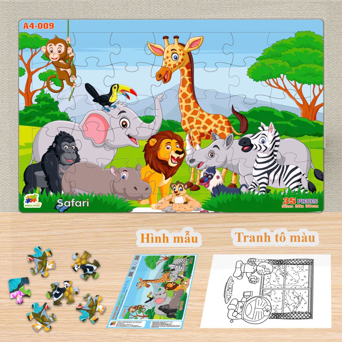 Tranh xếp hình A4 35 mảnh (20 x 30cm)