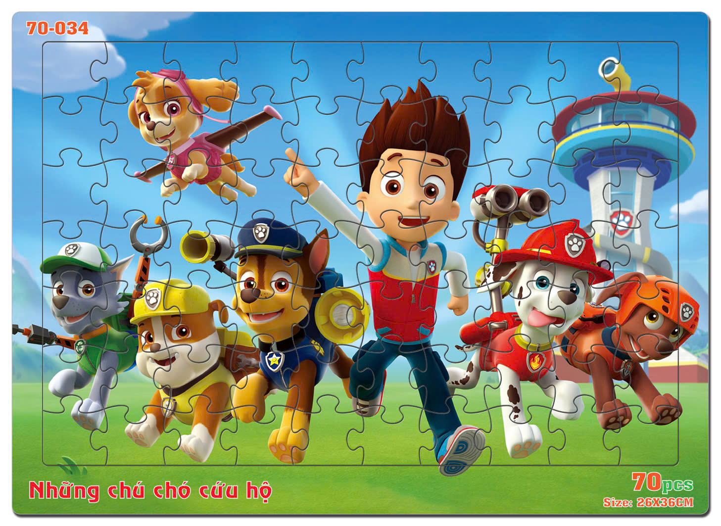 Đồ chơi xếp hình 70 mảnh Những chú chó cứu hộ