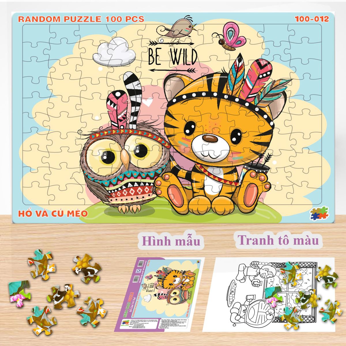 Tranh xếp hình 100 mảnh (27 x 39cm)