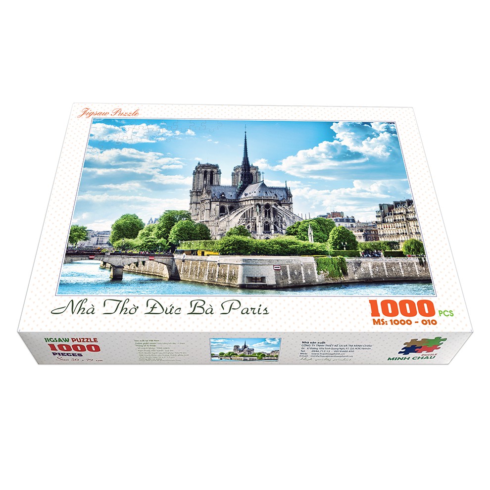 Bộ tranh xếp hình cao cấp 1000 mảnh ghép – Nhà thời đức bà Paris