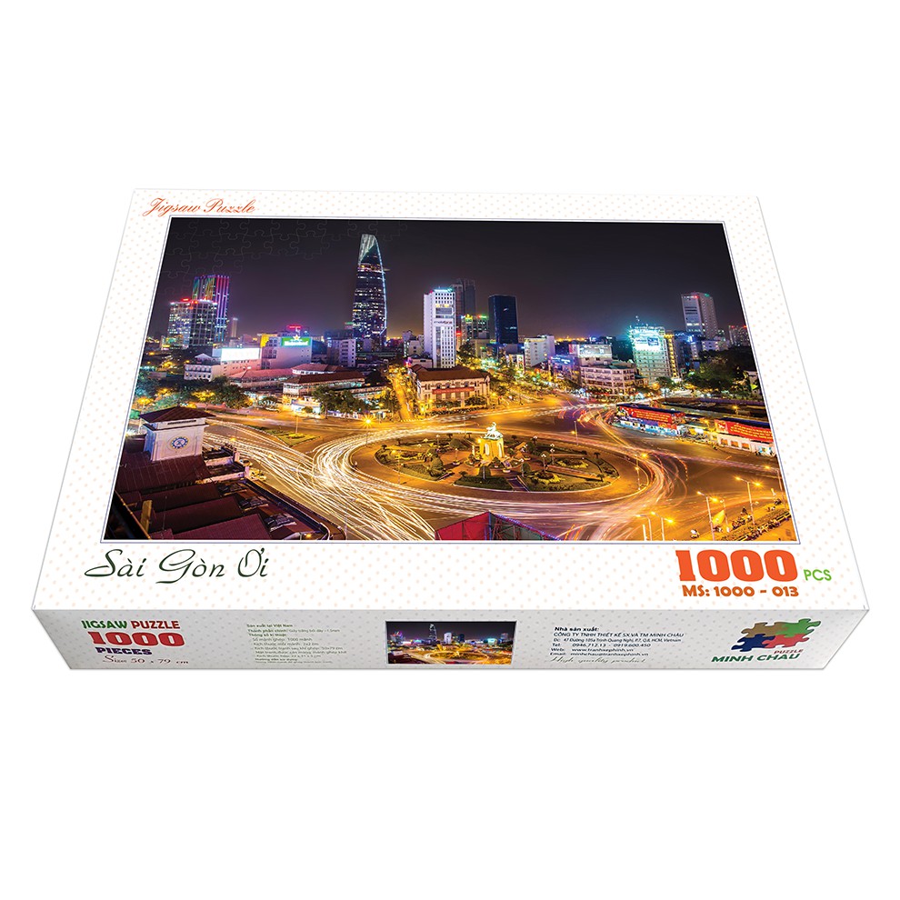 Bộ tranh xếp hình cao cấp 1000 mảnh ghép – Sài Gòn ơi