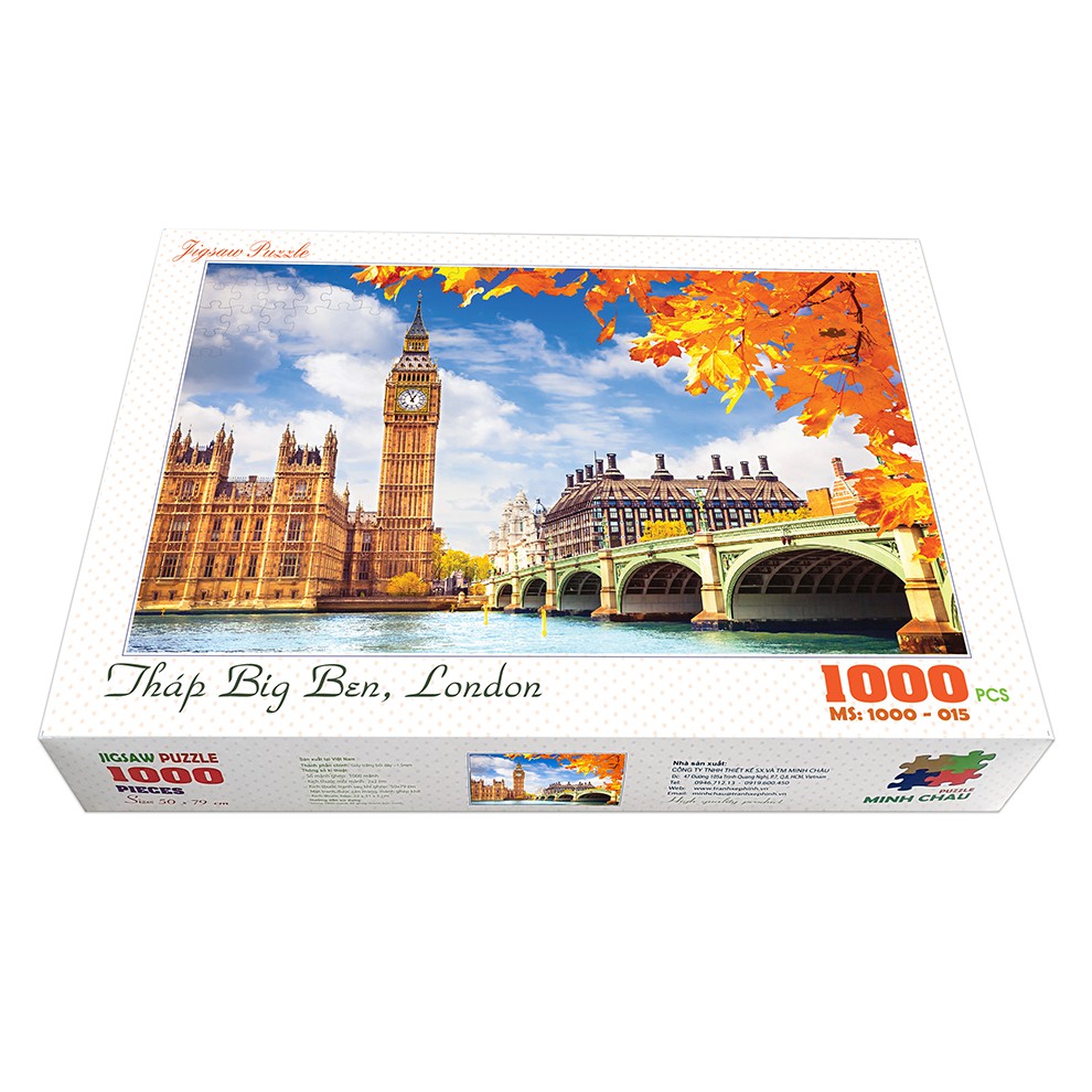 Bộ tranh xếp hình cao cấp 1000 mảnh ghép – Tháp Big Ben London